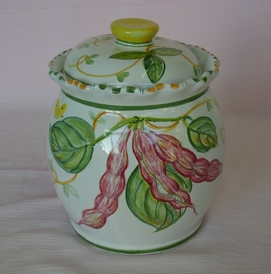 Ceramiche d-Arte di Albisola - Barattolo in maiolica con oggetti personalizzabili